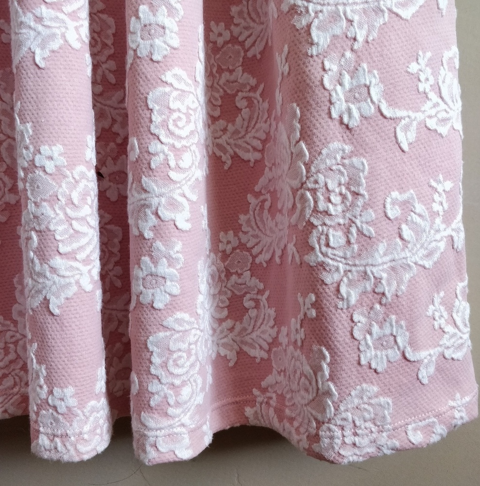 Rosie & Clair Pink Cream Floral Lace Midi Dress 2X - Picture 4 of 8
